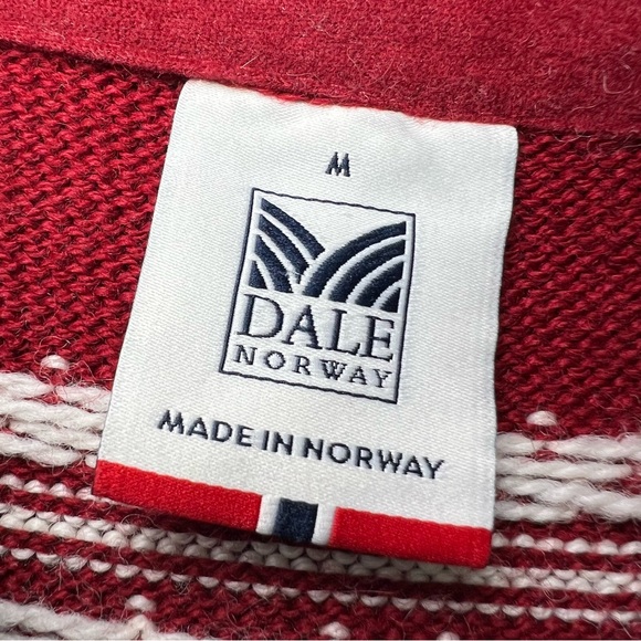 dale of norway king ragnhild red zip sweater size M - Picture 7 of 7
